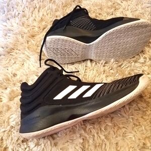Adidas Black and White basketball sneakers